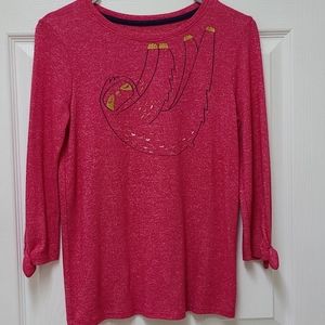 Pink cat & jack sloth tunic